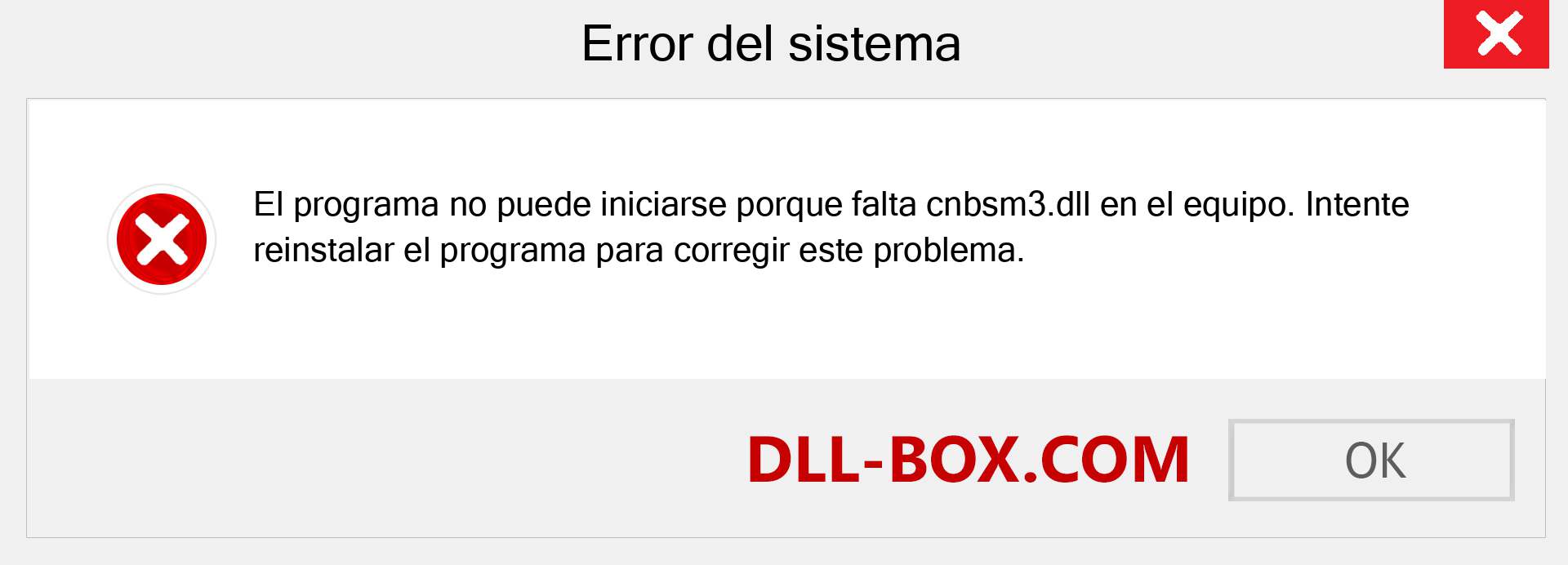 ¿Falta el archivo cnbsm3.dll ?. Descargar para Windows 7, 8, 10 - Corregir cnbsm3 dll Missing Error en Windows, fotos, imágenes